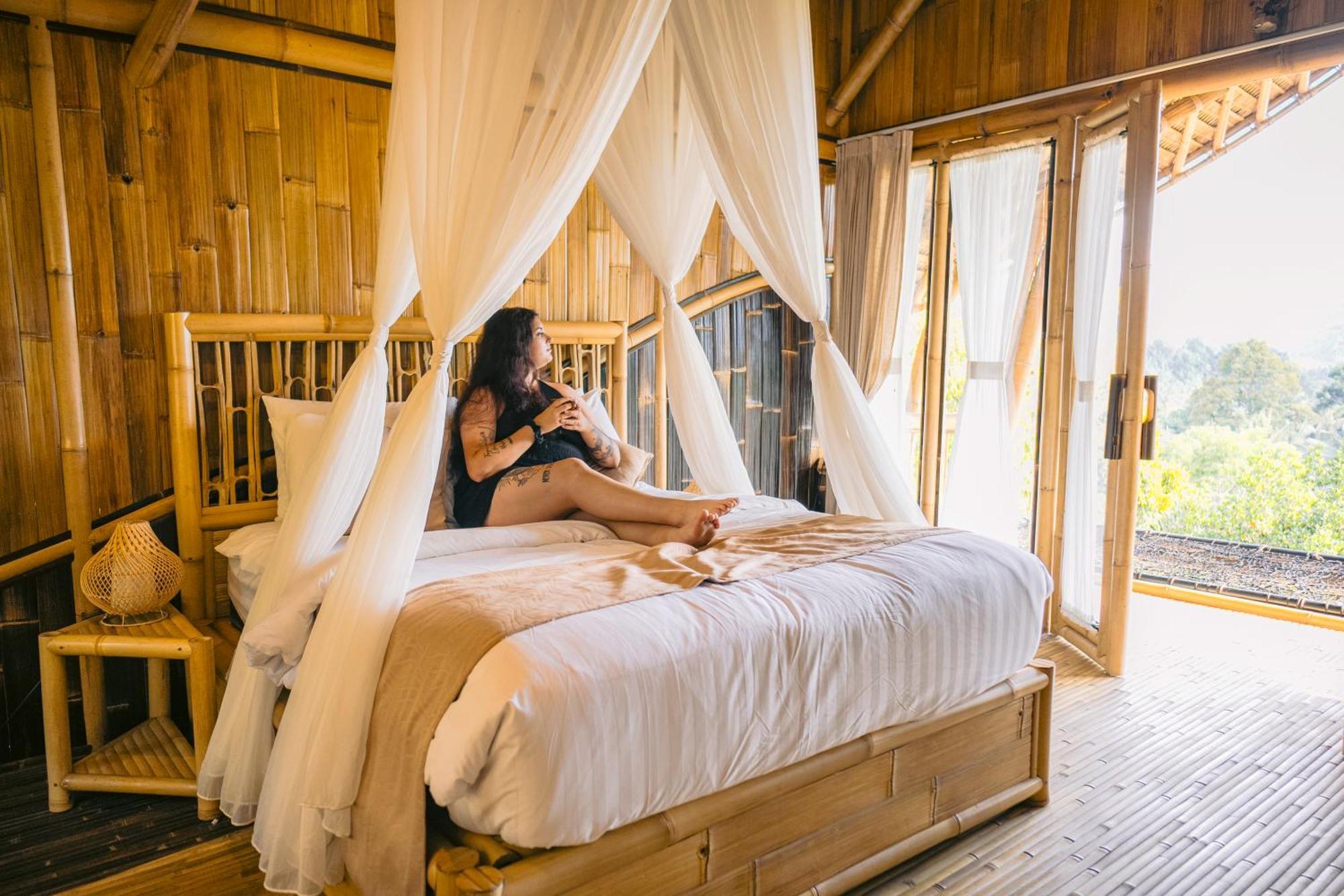 Danaswari Bali Bamboo House Villa Selat Luaran gambar